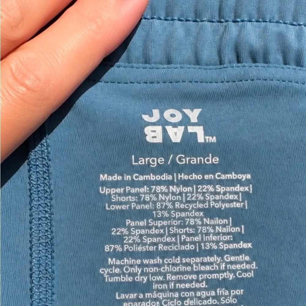 JoyLab Light Blue Pleated Tennis Skirt with Pockets and Drawstring Waist